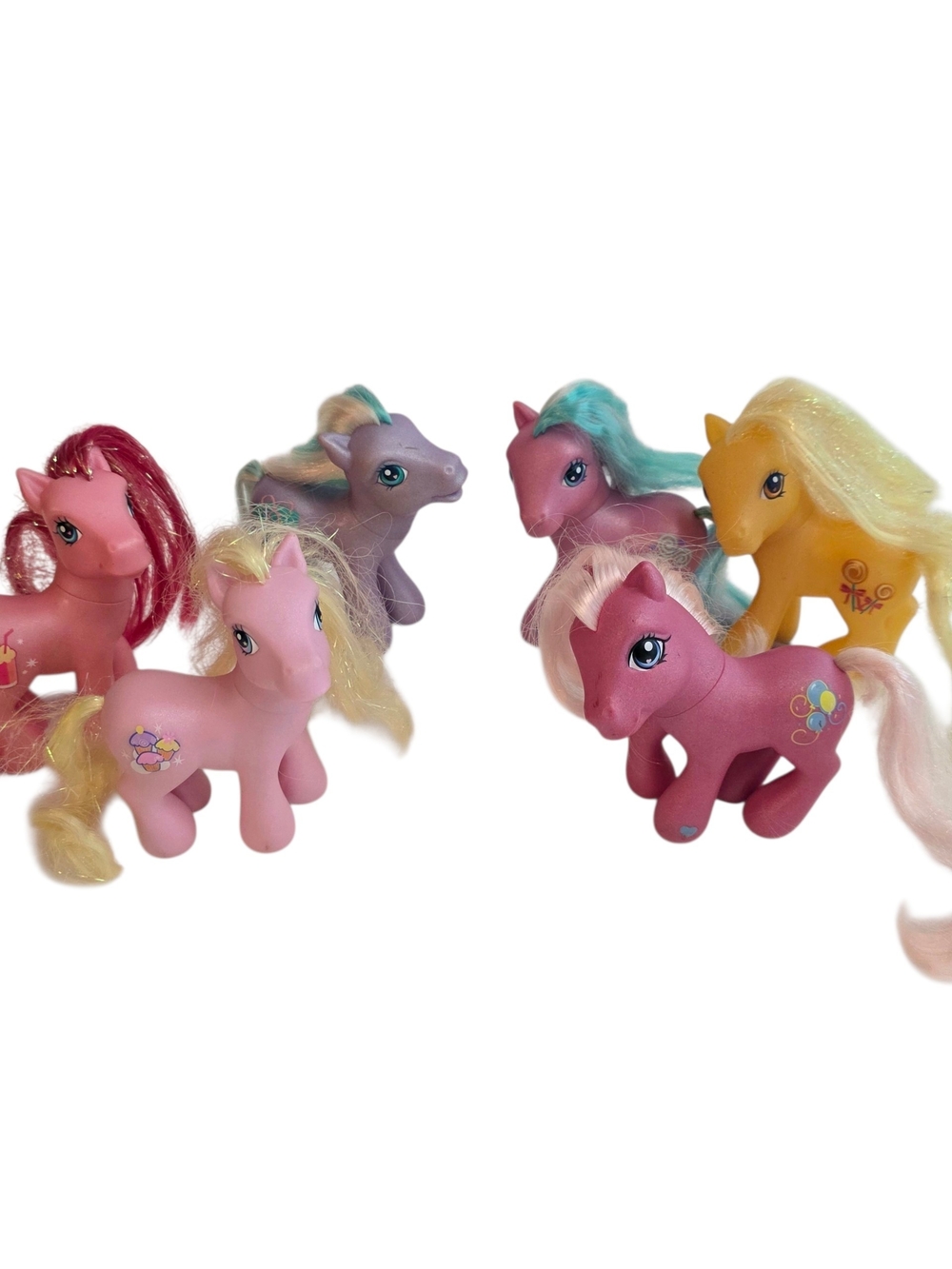 My Little Pony Lot Of 6 G3 Ponies Toola Roola  Pinkie Pie Butterscotch Razzaroo